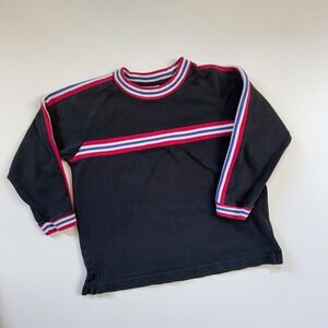 Vintage Y2K Hanna Andersson Red Blue Chest Stripe Crewneck Pullover Shirt Size 5